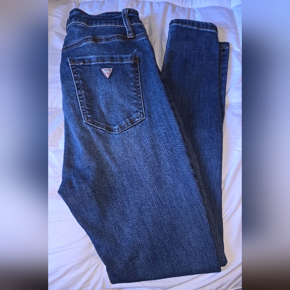 Guess Dark Blue Denim Jeans 27 High Rise